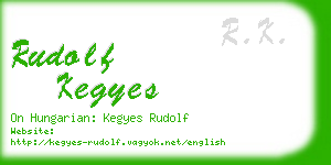 rudolf kegyes business card